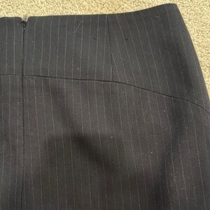 Classic Black Pinstriped Women's Skirt
